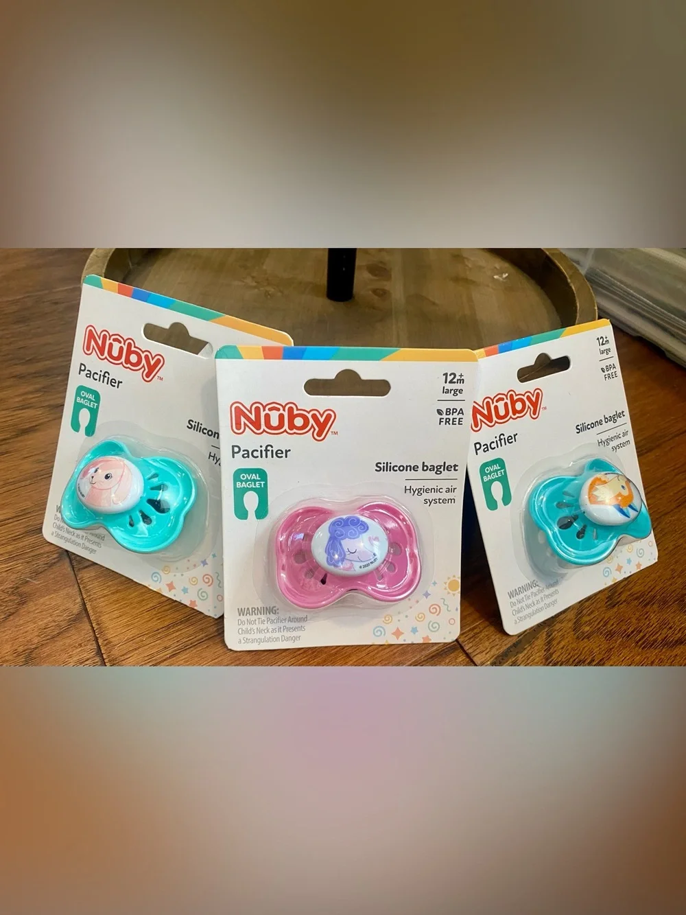 Three New Nuby Silicone Pacifier - 12+ Months
